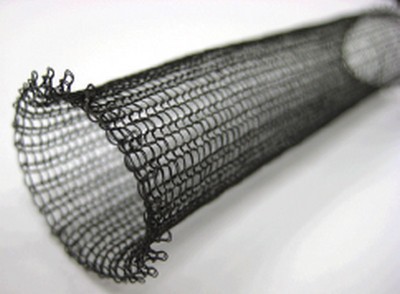 Nitinol circular weft knit mesh can be used for containment (orthopaedics), filtration (cardiovascular) and radial support (delivery system). Source: Secant Medical LLC