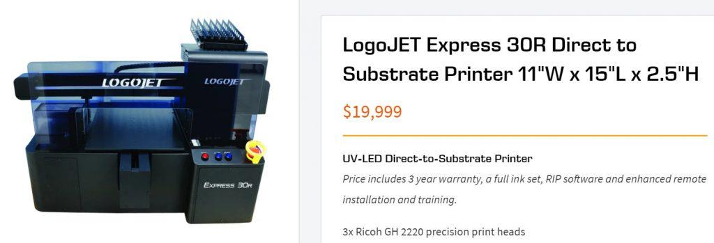 LogoJET Express 30R Direct to Substrate Printer 