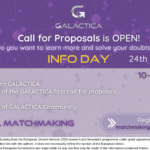 GALACTICA organized the Info Day for the first call for proposals together with its 1st Matchmaking event