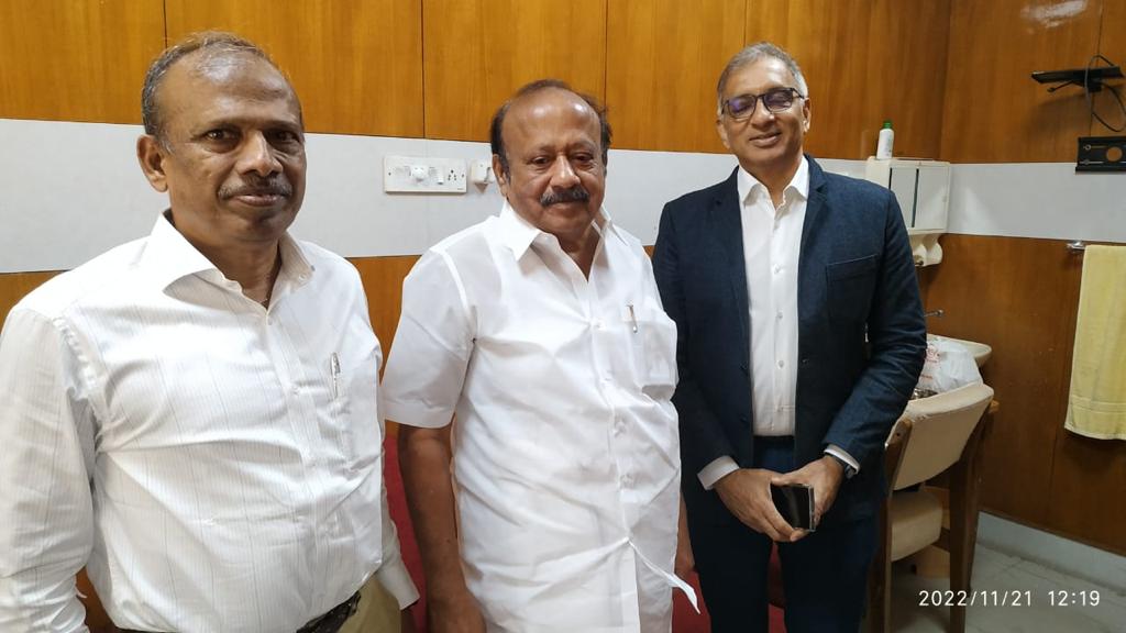 sima chairman with tamilnadu agri minister MRK panneerselvam